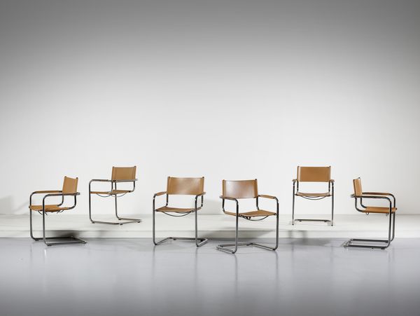 MANIFATTURA ITALIANA : Sei poltroncine  - Asta DESIGN E ARTI DECORATIVE DEL NOVECENTO - Associazione Nazionale - Case d'Asta italiane