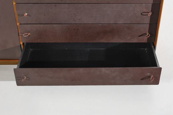 SCARPA AFRA (1937-2011) & TOBIA (n. 1935) : Credenza su ruote della serie Artona per Maxalto, Italia  - Asta DESIGN E ARTI DECORATIVE DEL NOVECENTO - Associazione Nazionale - Case d'Asta italiane