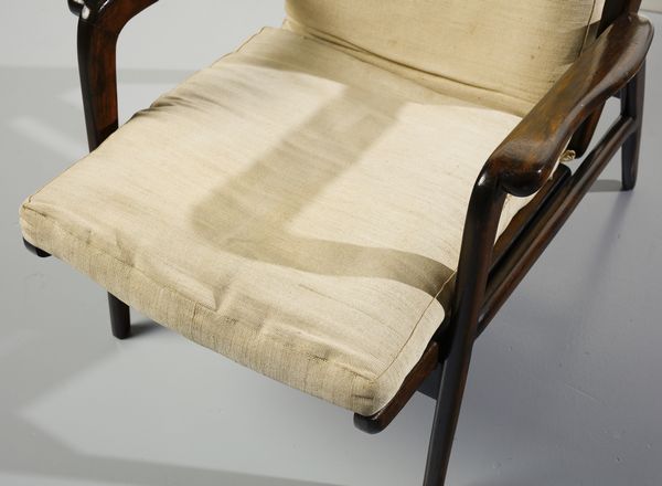 MOGENSEN BORGE (1914 - 1972) : attribuito. Coppia di poltrone reclinabili  - Asta DESIGN E ARTI DECORATIVE DEL NOVECENTO - Associazione Nazionale - Case d'Asta italiane