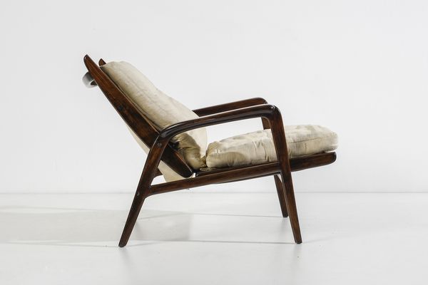 MOGENSEN BORGE (1914 - 1972) : attribuito. Coppia di poltrone reclinabili  - Asta DESIGN E ARTI DECORATIVE DEL NOVECENTO - Associazione Nazionale - Case d'Asta italiane