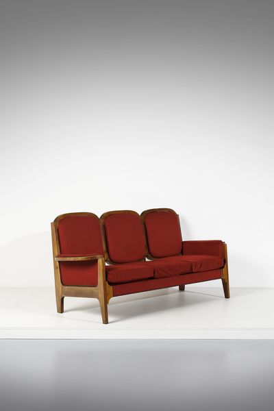 MANIFATTURA ITALIANA : Divano a tre posti  - Asta DESIGN E ARTI DECORATIVE DEL NOVECENTO - Associazione Nazionale - Case d'Asta italiane