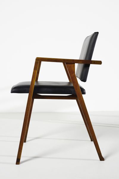 ALBINI FRANCO (1905 - 1977) : Tre sedie con braccioli mod. Luisa per Poggi, Pavia  - Asta DESIGN E ARTI DECORATIVE DEL NOVECENTO - Associazione Nazionale - Case d'Asta italiane