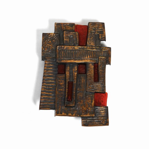 MANIFATTURA ITALIANA : Lampada da parete brutalist  - Asta DESIGN E ARTI DECORATIVE DEL NOVECENTO - Associazione Nazionale - Case d'Asta italiane