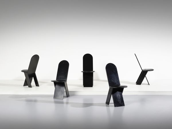 ZANUSO MARCO (1916 - 2001) : Cinque sedie mod. SD57 per Poggi, Pavia  - Asta DESIGN E ARTI DECORATIVE DEL NOVECENTO - Associazione Nazionale - Case d'Asta italiane