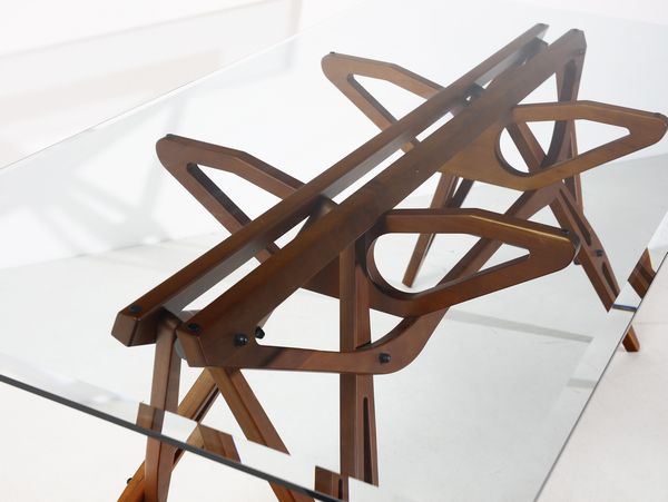 MOLLINO CARLO (1905 - 1973) : Tavolo riedizione del modello Reale per Zanotta, Nova Milanese  - Asta DESIGN E ARTI DECORATIVE DEL NOVECENTO - Associazione Nazionale - Case d'Asta italiane