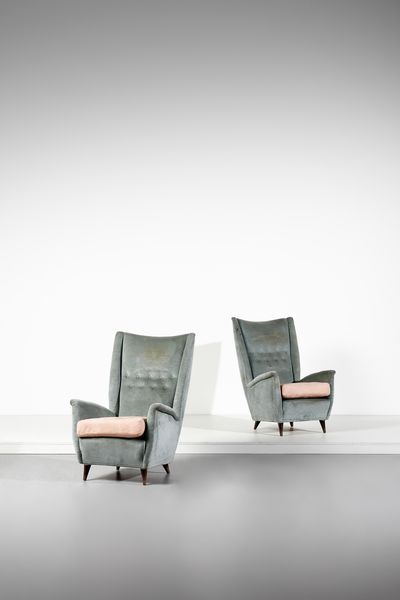 PONTI GIO (1891 - 1979) : attribuito. Coppia di poltrone  - Asta DESIGN E ARTI DECORATIVE DEL NOVECENTO - Associazione Nazionale - Case d'Asta italiane