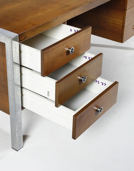 SOTTSASS ETTORE (1917 - 2007) : Scrivania mod. Tecnika per Design Center - Poltronova, Firenze  - Asta DESIGN E ARTI DECORATIVE DEL NOVECENTO - Associazione Nazionale - Case d'Asta italiane