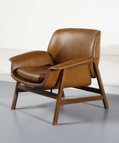 FRATTINI GIANFRANCO (1926 - 2004) : Coppia di poltrone mod. 849 per Cassina, Meda  - Asta DESIGN E ARTI DECORATIVE DEL NOVECENTO - Associazione Nazionale - Case d'Asta italiane