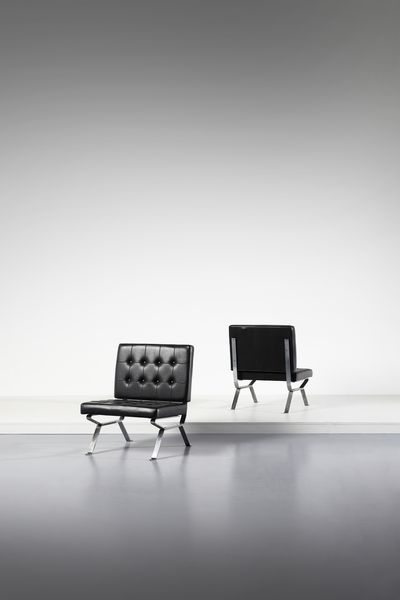 RINALDI GASTONE (1920 - 2006) : Coppia di poltrone mod. Dione per Rima, Italia  - Asta DESIGN E ARTI DECORATIVE DEL NOVECENTO - Associazione Nazionale - Case d'Asta italiane