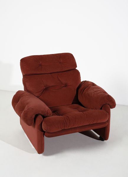 SCARPA AFRA (1937-2011) & TOBIA (n. 1935) : Poltrona con poggiapiedi mod. Coronado per B&B Italia  - Asta DESIGN E ARTI DECORATIVE DEL NOVECENTO - Associazione Nazionale - Case d'Asta italiane