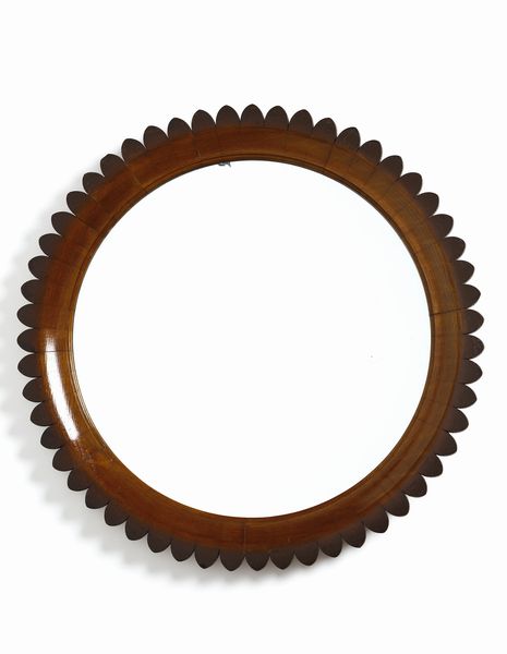 FRAMAR (FRATELLI MARELLI) : Specchio da parete con cornice dentellata, Italia  - Asta DESIGN E ARTI DECORATIVE DEL NOVECENTO - Associazione Nazionale - Case d'Asta italiane