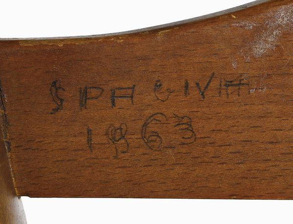 PONTI GIO (1891 - 1979) : Sedia da camino  - Asta DESIGN E ARTI DECORATIVE DEL NOVECENTO - Associazione Nazionale - Case d'Asta italiane