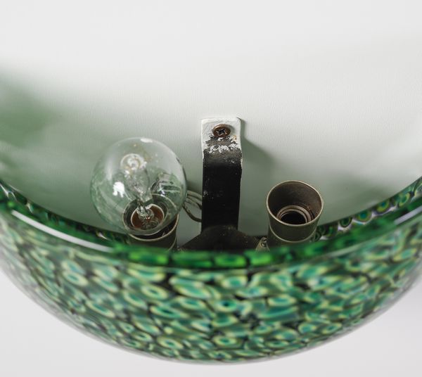 AULENTI GAE (1927 - 2012) : Cinque lampade da parete della serie Neverrino per Vistosi, Murano  - Asta DESIGN E ARTI DECORATIVE DEL NOVECENTO - Associazione Nazionale - Case d'Asta italiane