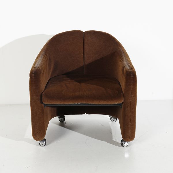 GERLI EUGENIO (1923 - 2013) : Cinque poltroncine su rotelle mod. PS142 per Tecno, Varedo  - Asta DESIGN E ARTI DECORATIVE DEL NOVECENTO - Associazione Nazionale - Case d'Asta italiane