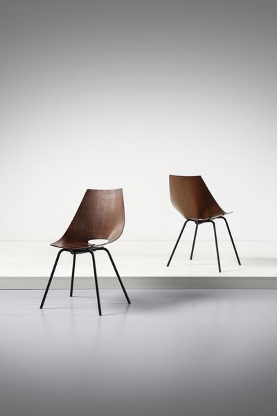 SOCIETA' COMPENSATI CURVI : Coppia di sedie  - Asta DESIGN E ARTI DECORATIVE DEL NOVECENTO - Associazione Nazionale - Case d'Asta italiane