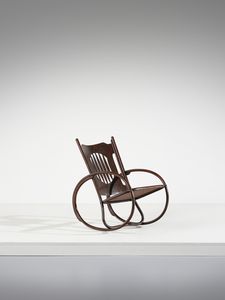 SIEGEL GUSTAV (1880 - 1970) - attribuito. Sedia a dondolo da bambino
