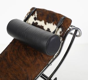MANIFATTURA ITALIANA : Chaise longue ispirata al mod. LC4 di Le Corbusier, Pierre Jeanneret, Charlotte Perriand  - Asta DESIGN E ARTI DECORATIVE DEL NOVECENTO - Associazione Nazionale - Case d'Asta italiane