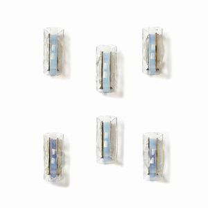 NASON CARLO (n. 1935) - Sei lampade da parete per Mazzega