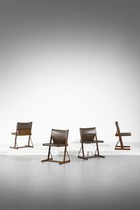 DE MARTINI PIERO (n. 1939) - Quattro sedie sovrapponibili mod. Nina e Santamaria per Cassina, Meda