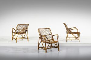 MANIFATTURA ITALIANA - Lotto di tre poltroncine