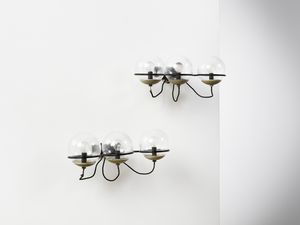 SARFATTI GINO (1912 - 1985) - Coppia di lampade da parete mod. 238/3 per Arteluce, Milano