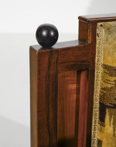 MERONI & FOSSATI : nello stile di. Due poltrone a pozzetto e due pouf  - Asta DESIGN E ARTI DECORATIVE DEL NOVECENTO - Associazione Nazionale - Case d'Asta italiane