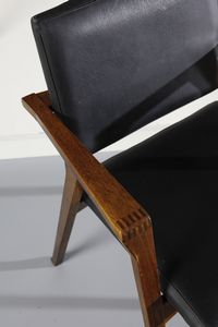 ALBINI FRANCO (1905 - 1977) : Tre sedie con braccioli mod. Luisa per Poggi, Pavia  - Asta DESIGN E ARTI DECORATIVE DEL NOVECENTO - Associazione Nazionale - Case d'Asta italiane