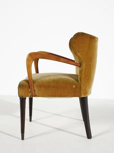 BORSANI OSVALDO (1911 - 1985) : attribuito. Coppia di poltroncine  - Asta DESIGN E ARTI DECORATIVE DEL NOVECENTO - Associazione Nazionale - Case d'Asta italiane