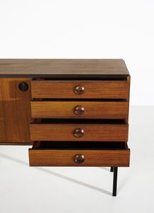 MANIFATTURA DANESE : Credenza a stipi e cassetti.  - Asta DESIGN E ARTI DECORATIVE DEL NOVECENTO - Associazione Nazionale - Case d'Asta italiane