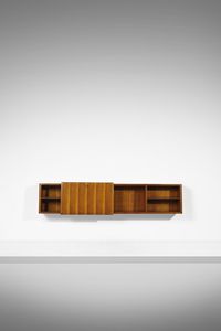 PONTI GIO (1891 - 1979) - attribuito. Mobile pensile con vani a giorno e ribalta