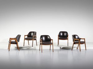 PARISI ICO (1916 - 1996) - Cinque poltroncine mod. 814 per Cassina, Meda