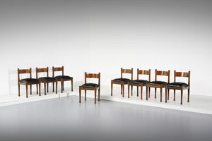 COPPOLA SILVIO (1920 - 1986) - Otto sedie mod. 620 per Bernini, Ceriano Laghetto