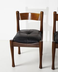 COPPOLA SILVIO (1920 - 1986) : Otto sedie mod. 620 per Bernini, Ceriano Laghetto  - Asta DESIGN E ARTI DECORATIVE DEL NOVECENTO - Associazione Nazionale - Case d'Asta italiane