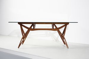 MOLLINO CARLO (1905 - 1973) : Tavolo riedizione del modello Reale per Zanotta, Nova Milanese  - Asta DESIGN E ARTI DECORATIVE DEL NOVECENTO - Associazione Nazionale - Case d'Asta italiane