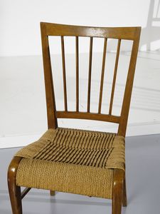 PECORINI GUGLIELMO : Sei sedie  - Asta DESIGN E ARTI DECORATIVE DEL NOVECENTO - Associazione Nazionale - Case d'Asta italiane