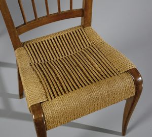 PECORINI GUGLIELMO : Sei sedie  - Asta DESIGN E ARTI DECORATIVE DEL NOVECENTO - Associazione Nazionale - Case d'Asta italiane