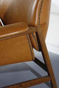 FRATTINI GIANFRANCO (1926 - 2004) : Coppia di poltrone mod. 849 per Cassina, Meda  - Asta DESIGN E ARTI DECORATIVE DEL NOVECENTO - Associazione Nazionale - Case d'Asta italiane