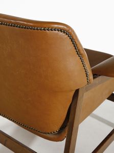 FRATTINI GIANFRANCO (1926 - 2004) : Coppia di poltrone mod. 849 per Cassina, Meda  - Asta DESIGN E ARTI DECORATIVE DEL NOVECENTO - Associazione Nazionale - Case d'Asta italiane