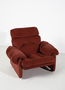 SCARPA AFRA (1937-2011) & TOBIA (n. 1935) : Poltrona con poggiapiedi mod. Coronado per B&B Italia  - Asta DESIGN E ARTI DECORATIVE DEL NOVECENTO - Associazione Nazionale - Case d'Asta italiane