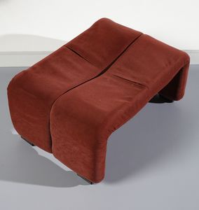 SCARPA AFRA (1937-2011) & TOBIA (n. 1935) : Poltrona con poggiapiedi mod. Coronado per B&B Italia  - Asta DESIGN E ARTI DECORATIVE DEL NOVECENTO - Associazione Nazionale - Case d'Asta italiane