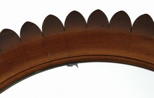 FRAMAR (FRATELLI MARELLI) : Specchio da parete con cornice dentellata, Italia  - Asta DESIGN E ARTI DECORATIVE DEL NOVECENTO - Associazione Nazionale - Case d'Asta italiane