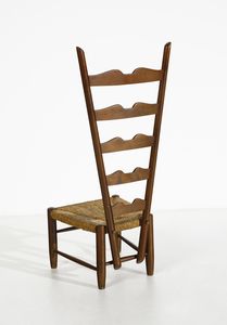 PONTI GIO (1891 - 1979) : Sedia da camino  - Asta DESIGN E ARTI DECORATIVE DEL NOVECENTO - Associazione Nazionale - Case d'Asta italiane
