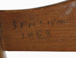 PONTI GIO (1891 - 1979) : Sedia da camino  - Asta DESIGN E ARTI DECORATIVE DEL NOVECENTO - Associazione Nazionale - Case d'Asta italiane