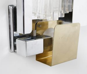 SCIOLARI GAETANO  (1927 - 1994) : Coppia di lampade da parete  - Asta DESIGN E ARTI DECORATIVE DEL NOVECENTO - Associazione Nazionale - Case d'Asta italiane