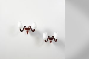 MANIFATTURA MURANESE - Coppia di lampade da parete