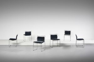 TAKAHAMA KAZUHIDE (1930 - 2010) - Sei sedie impilabili mod. Tulu per Simon, San Lazzaro di Savena