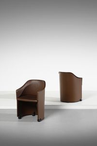 SCARPA AFRA (1937-2011) & TOBIA (n. 1935) - attribuito. Coppia di poltroncine