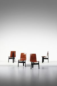 MANGIAROTTI ANGELO (1921 - 2012) - Quattro sedie mod. Tre 3 Dialogo per Skipper, Italia