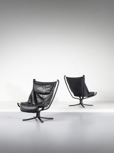 RESSEL SIGURD (1920 - 2010) - Coppia di poltrone mod. Falcon per Vatne Moble, Norvegia