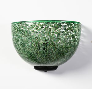 AULENTI GAE (1927 - 2012) : Cinque lampade da parete della serie Neverrino per Vistosi, Murano  - Asta DESIGN E ARTI DECORATIVE DEL NOVECENTO - Associazione Nazionale - Case d'Asta italiane